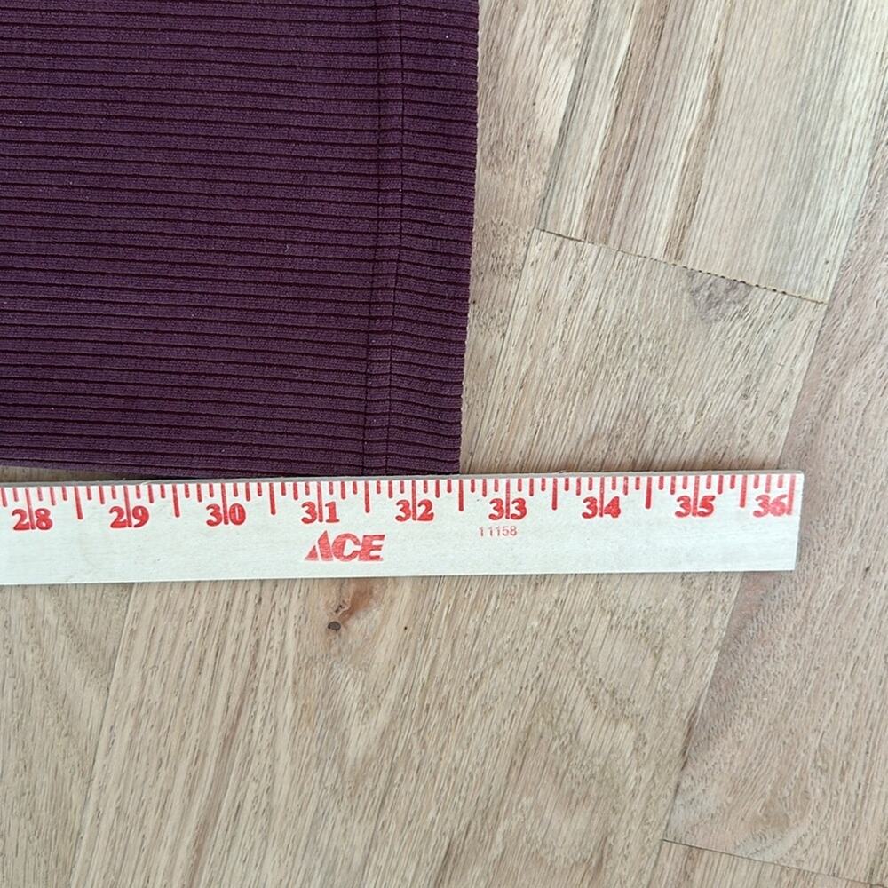 Lululemon Ribbed Softstreme Flared Pant 33" Regular Garnet/Maroon Size 12 - Picture 11 of 11